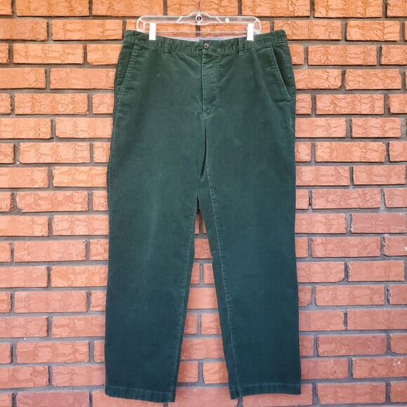 Izod Other - IZOD Corduroy Pants 35 x 28 (36x29 Label) Green Straight Leg Casual Chino Preppy